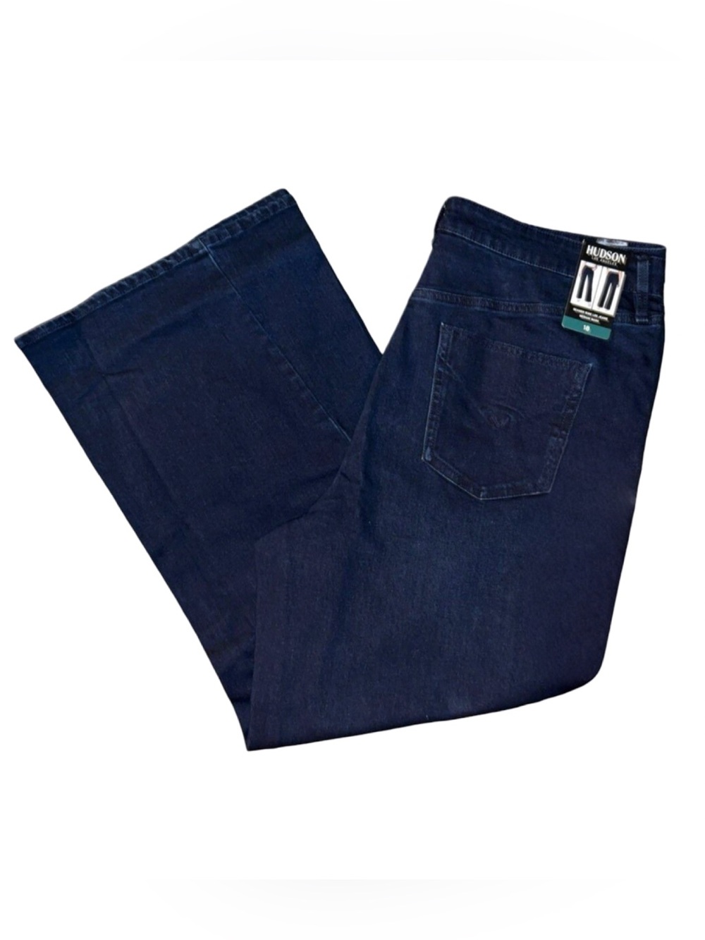 Hudson Women's Seamed Wide Leg Medium Wash Jeans NWT Size 16 - Picture 8 of 12